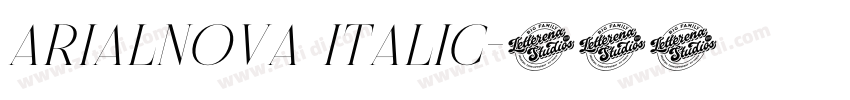 arialnova italic字体转换